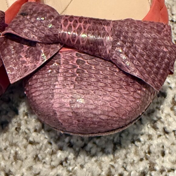 Prada | Leather Two-tone Ballet Flats | Pink/Coral | Size: EU 38 - Picture 6 of 10